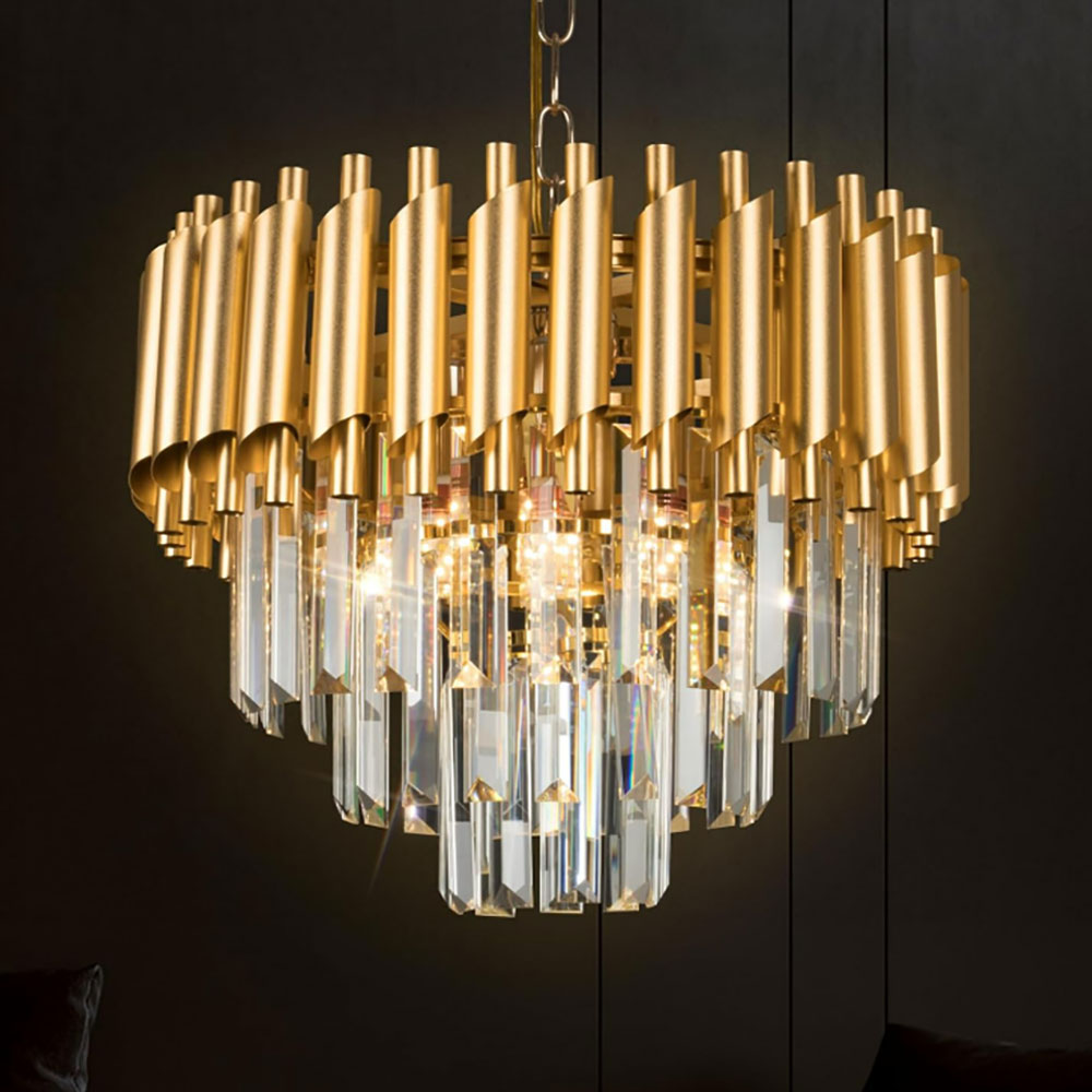 LUSTRE CRISTAL PRESTIGE DORE 30Cm