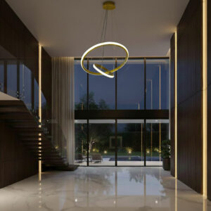 LUSTRE DOUBLE CERCLE