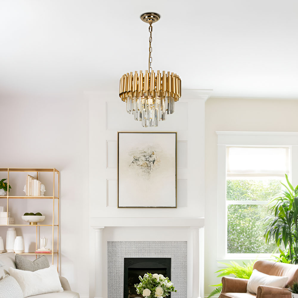 LUSTRE CRISTAL PRESTIGE DORE 30Cm – Image 2