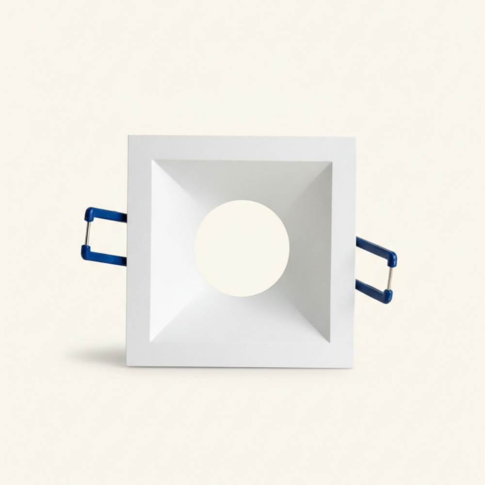 SOCLE CARREE FIXE ALLUMINUM BLANC