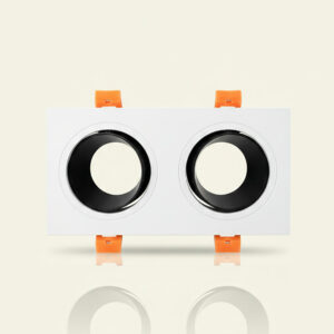 SOCLE ORIENTABLE DOUBLE CARREE BLANC+NOIR