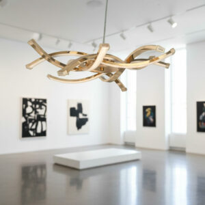 LUSTRE DECORATIF DORE